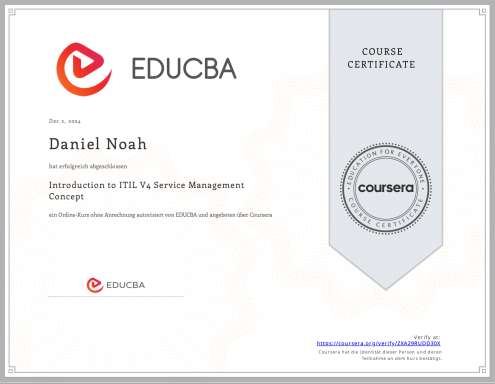 ITIL Certificate